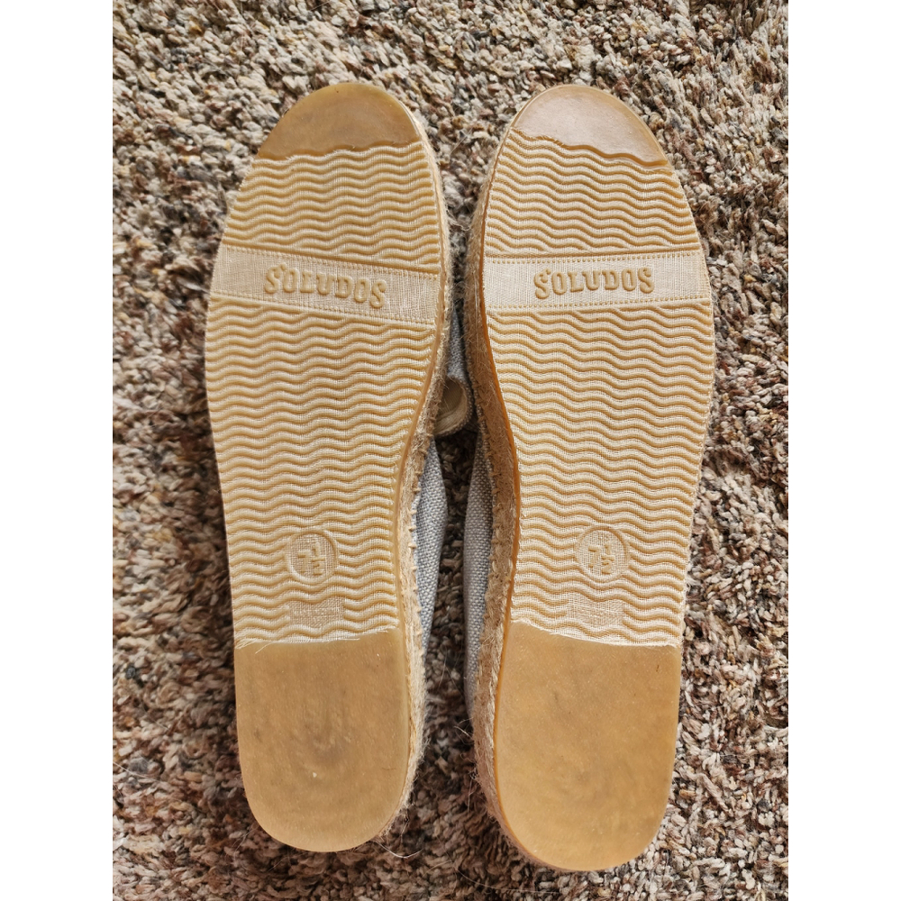 NWOT Soludos Lemon Embroidered Smoking Slipper Espadrille Flat Size 7.5 - Picture 7 of 7